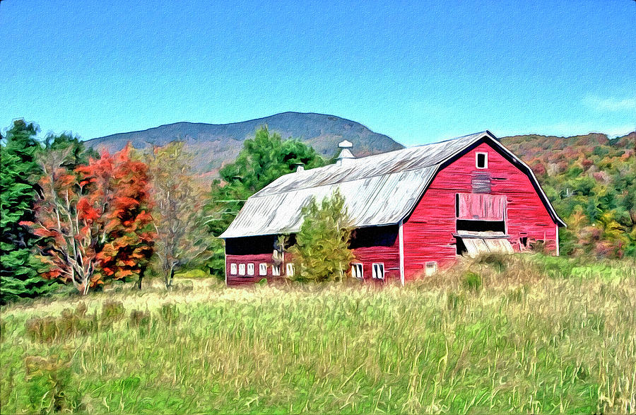 Old Red Barn In Vermont Photograph by James Steele