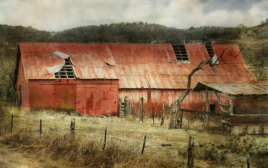 Barn Photograph - Old Red Barn by Joan Bertucci