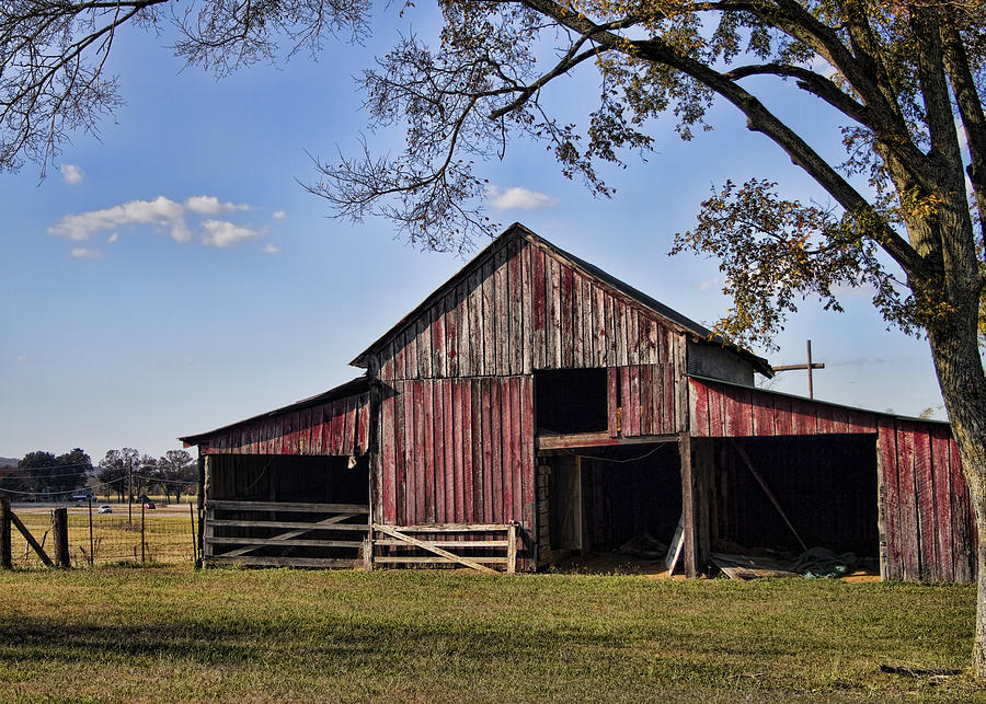 Old Red Barn  Photograph by Kathy Clark