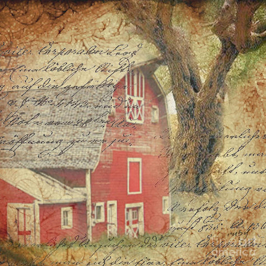 Old Red Barn Digital Art by Ruby Cross - Fine Art America
