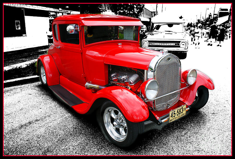 Old Red Ford Abstract Photograph