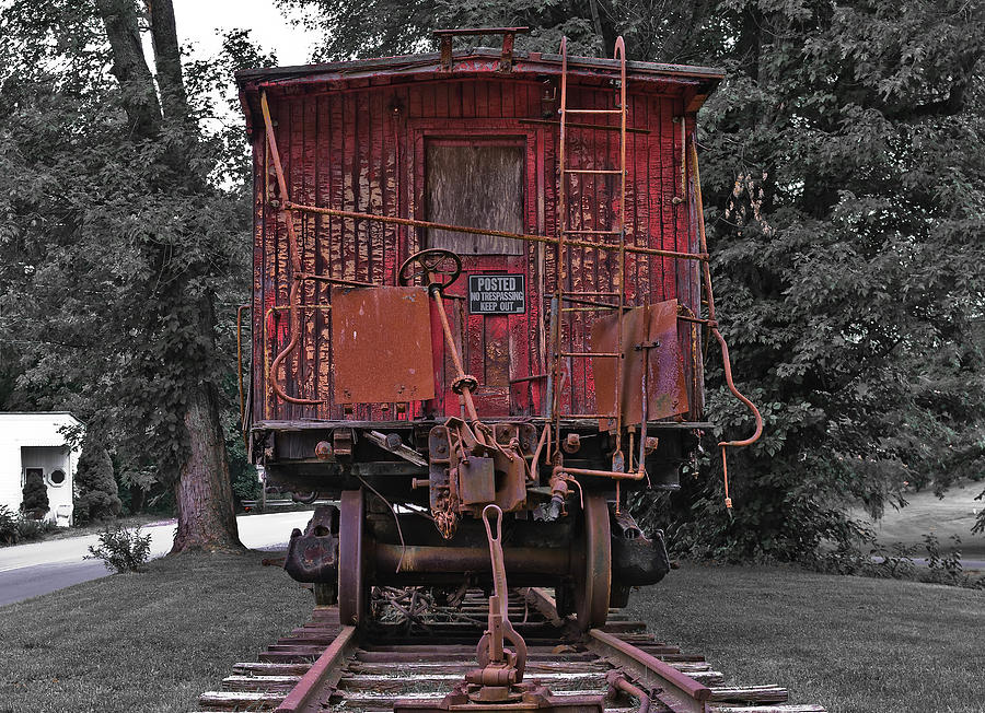 Old Red Train Photograph by Lori Coleman