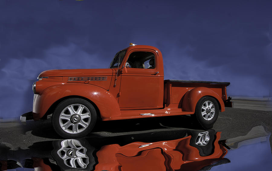 Old Red Truck Photograph by Judy Deist