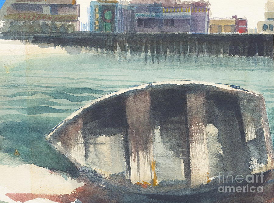 Old Row Boat California Painting by Robert Birkenes