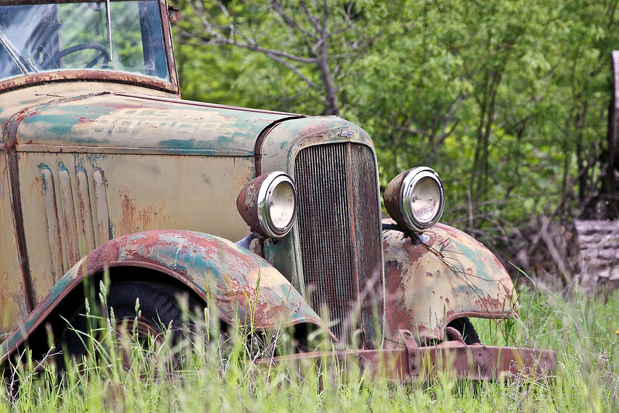Old Rustic Gold Truck Photograph by Athena Mckinzie