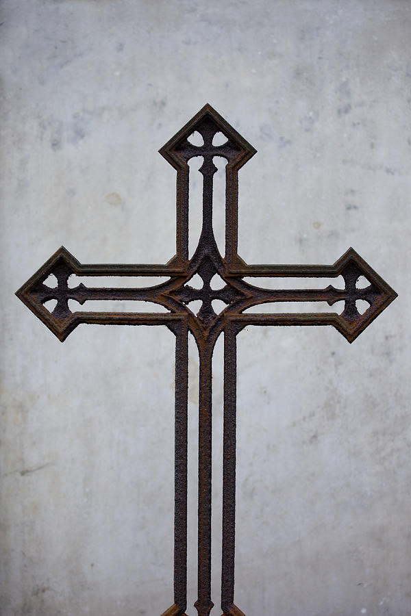 Vintage Photograph - Old Rusty Vintage Cross by Artur Bogacki