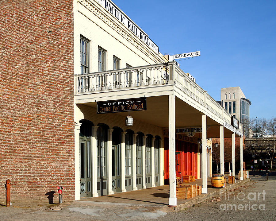 Old Sacramento California . Central Pacific Railroad Office Building . 7D11699 Photograph by Wingsdomain Art and Photography