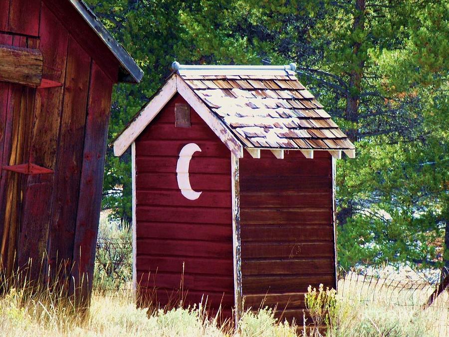Outhouse Photograph - Old School Outhouse by Donna Parlow