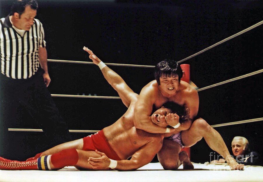Old School Wrestling Headlock by Dean Ho on Don Muraco Photograph by Jim Fitzpatrick