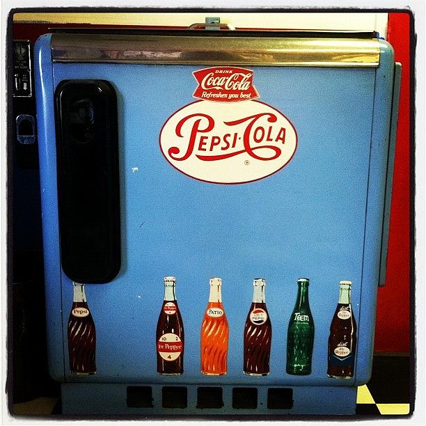 Bottle Photograph - Old Soda Machine #drinks #soda #pepsi by Tyler Phillips