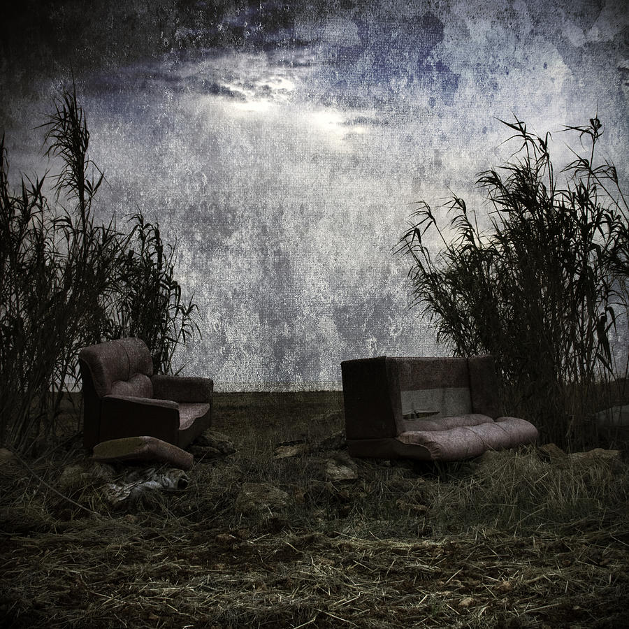 Architecture Photograph - Old Sofas by Stelios Kleanthous