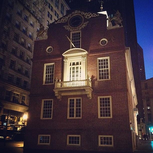 Boston Photograph - Old State House #boston #nightlife by Josue C
