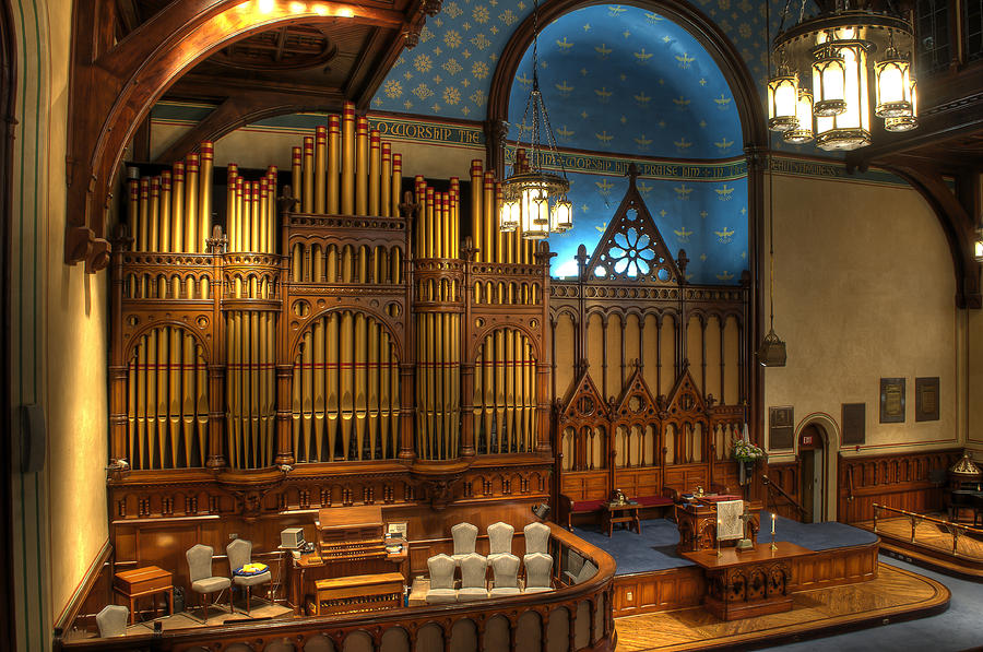 Old Stone Church Organ Photograph by At Lands End Photography