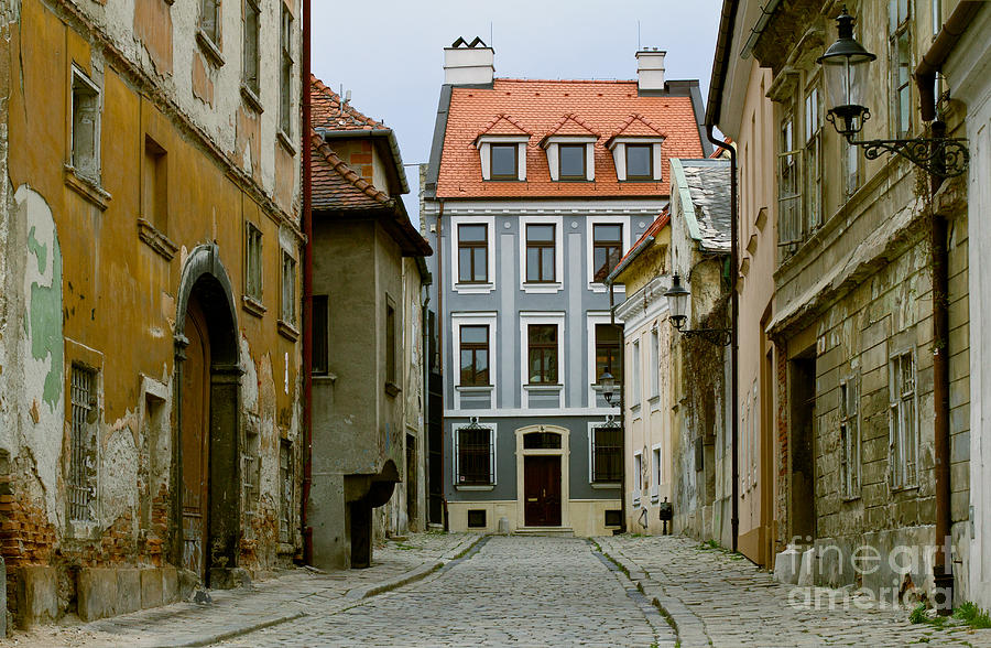 Old street in Bratislava Photograph by Les Palenik