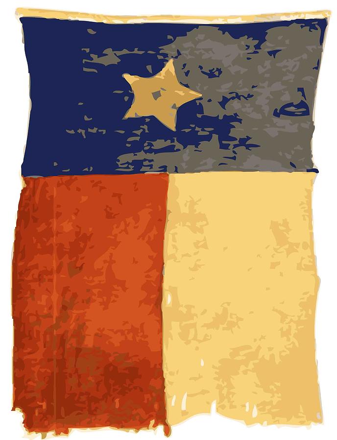Old Texas Flag Color 16 Photograph by Scott Kelley