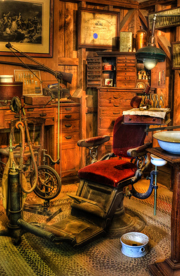 Old Time Dentist Office -  dentistry - dentist chair -  surgery - Dentist Chair IV Photograph by Lee Dos Santos
