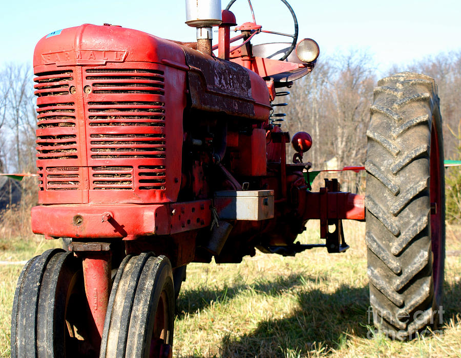 Farm Photograph - Old Time Tractor by Angela DiPietro
