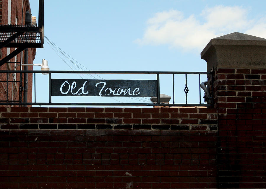 Old Towne Sign Photograph by Karen Harrison Brown