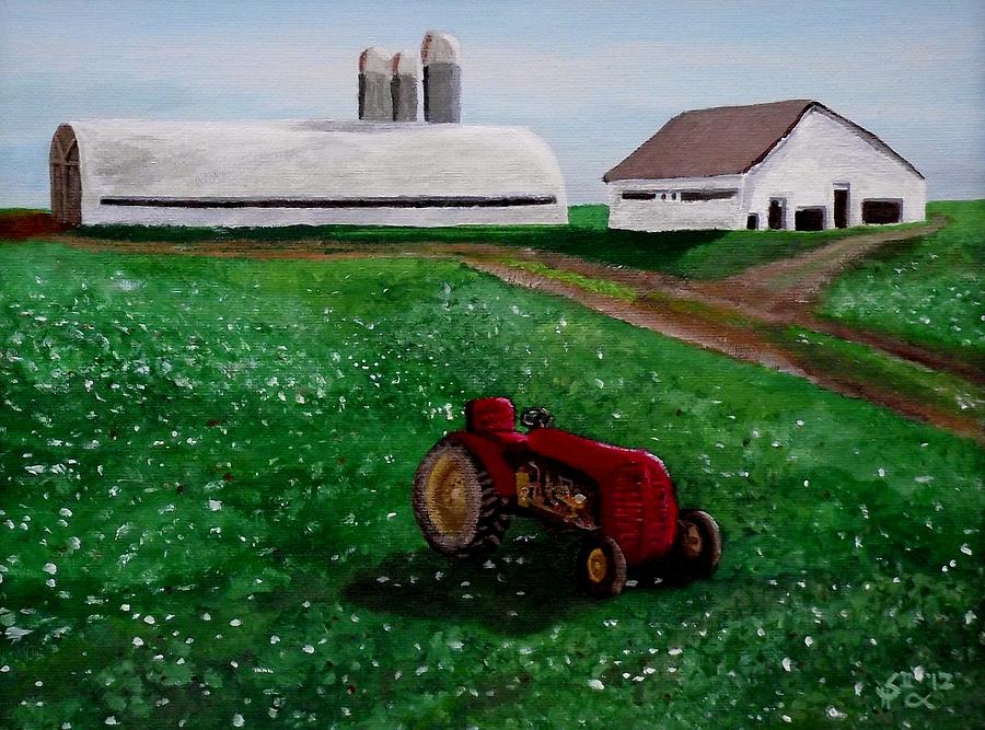 Old Tractor On A Pennsylvania Farm Painting