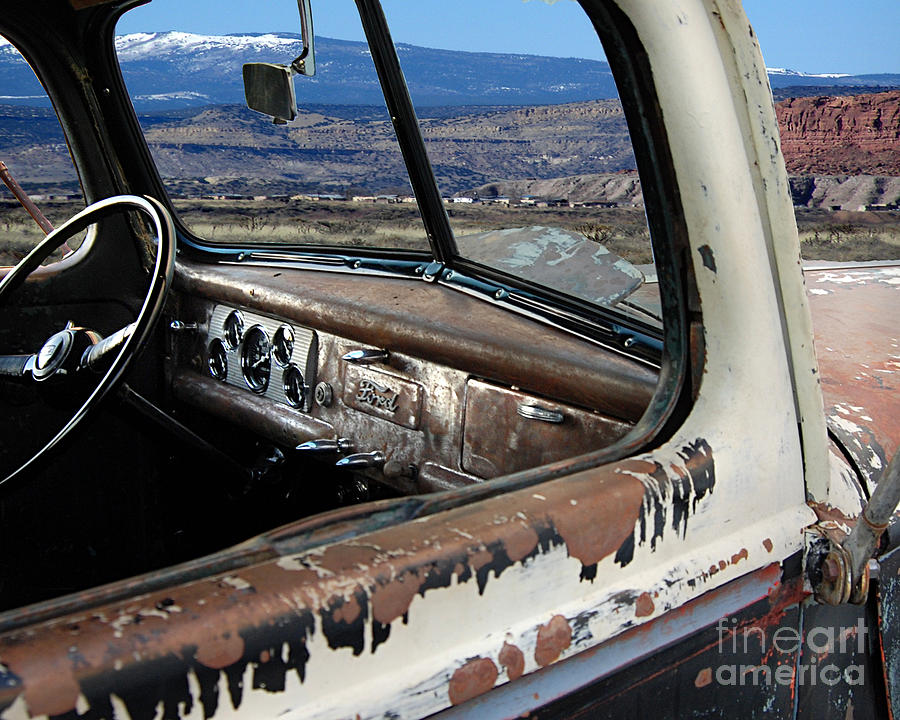 Old Truck With View Photograph by Norma Warden