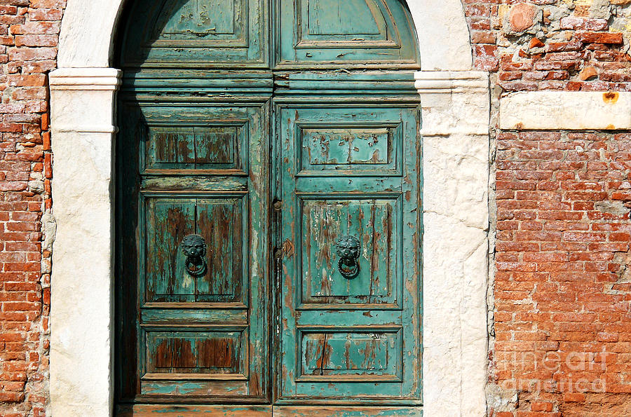 Old Venice Door Photograph by Jeanne  Woods