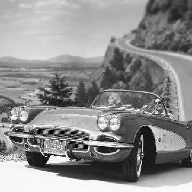 Old Photograph - Old #vette #blackandwhite #corvette by Tyler Hittner