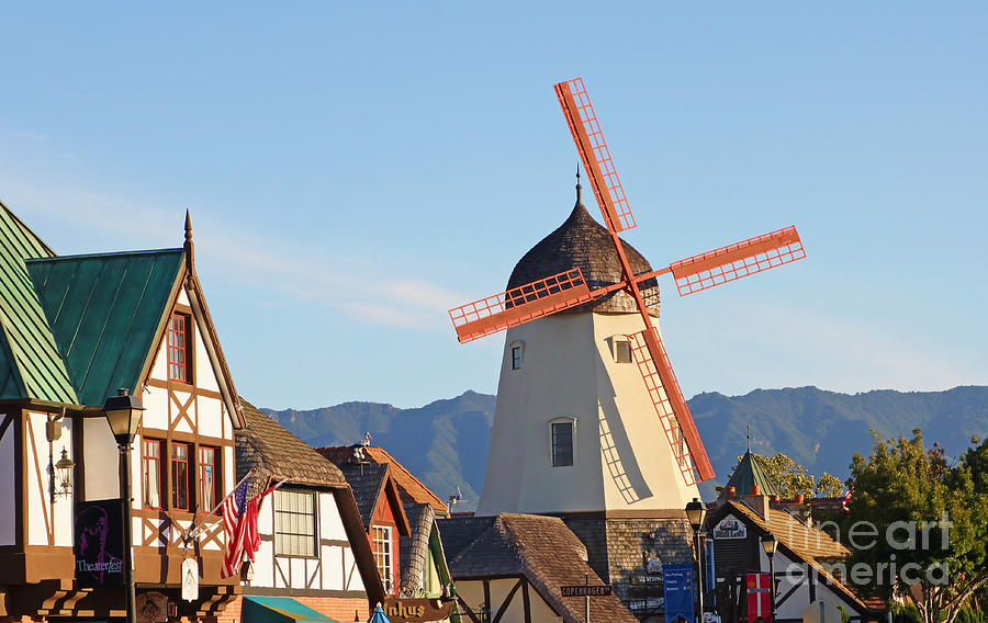 Old Village and Windmill Photograph by Paul Topp