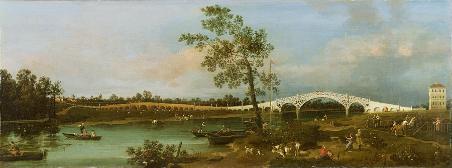 Canaletto Painting - Old Waltons Bridge by Giovanni Antonio Canaletto