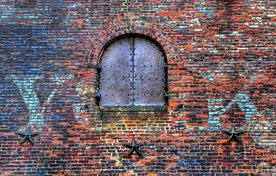 abandoned warehouse wall