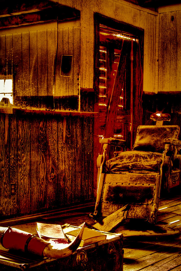 Old West Barber Shop at Bonnie Springs Ranch Photograph by David Patterson