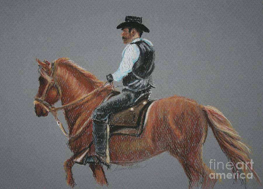 Horse Pastel - Old West by Susan Herber