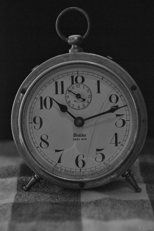 OLD WESTCLOCK in BLACK AND WHITE Photograph by Rob Hans