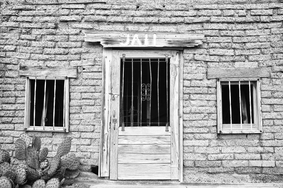 Old Western Jailhouse In Black And White Photograph By James Bo Insogna