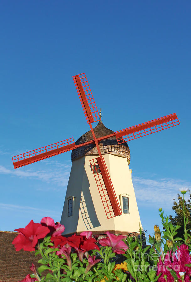 Old Windmill in Solvang California Photograph by Paul Topp