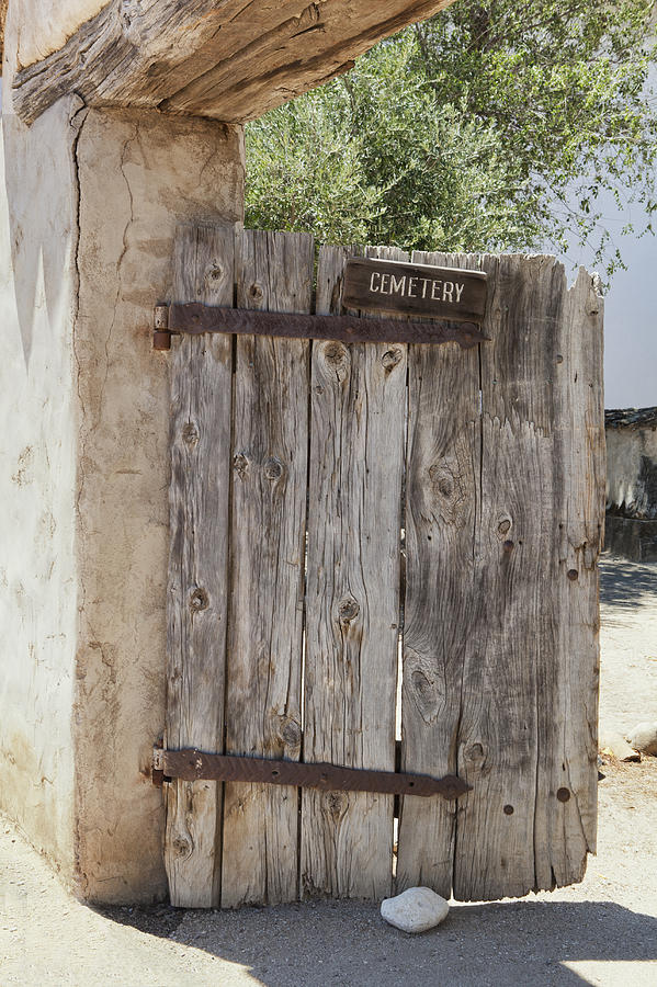 Old Wooden Cemetery Gate In The Adobe Photograph by 