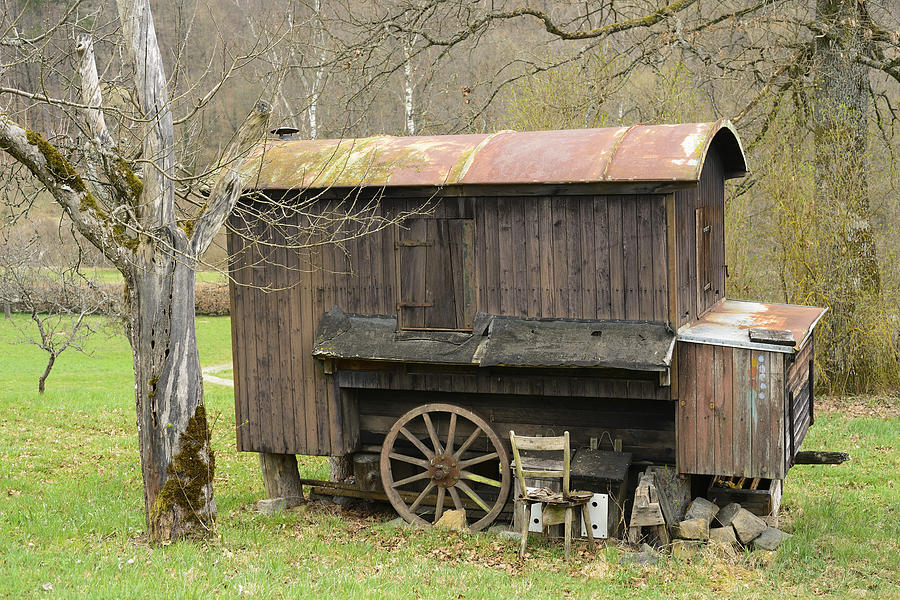 Old wooden construction trailer Photograph by Matthias Hauser