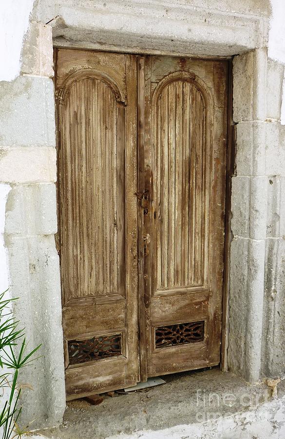 Old Wooden Door of Greece Photograph by Therese Alcorn