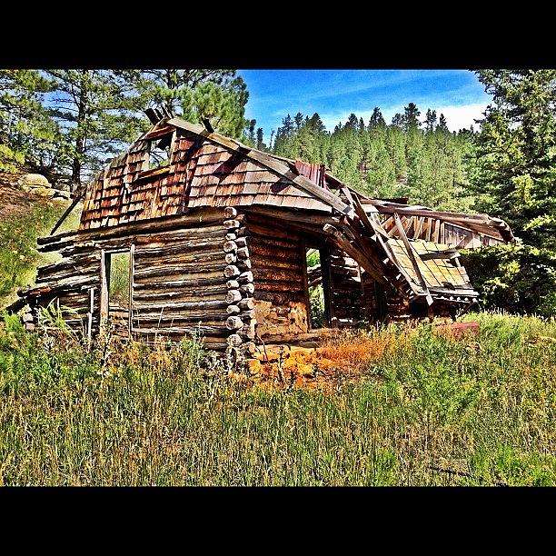 Mountain Photograph - Old Wooden Shed #wood #old #shed by Jared Campbell