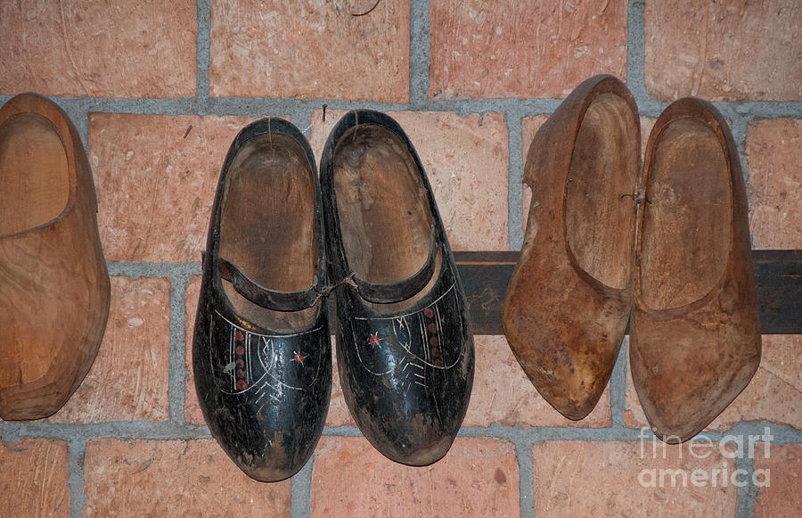 Old Wooden Shoes Digital Art by Carol Ailles