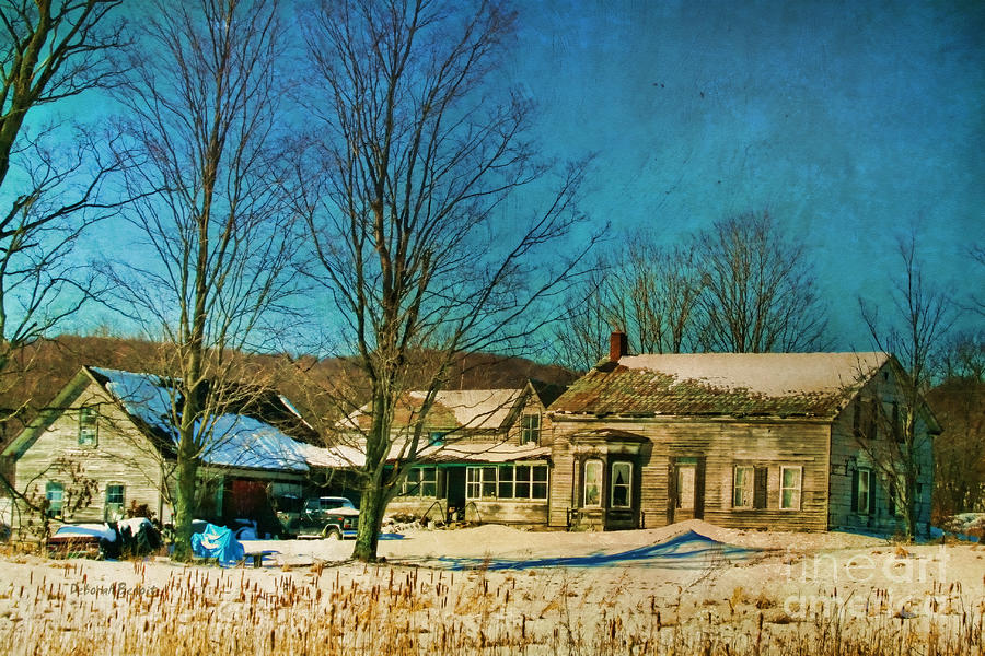 Winter Photograph - Olde Time Rural Vermont by Deborah Benoit