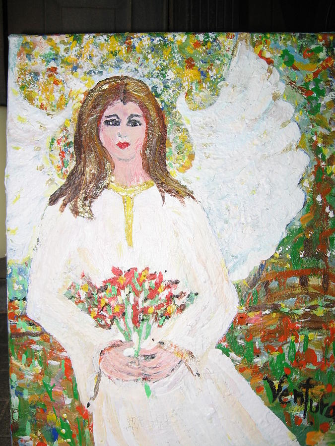 Olivia The Angel Painting by Clare Ventura