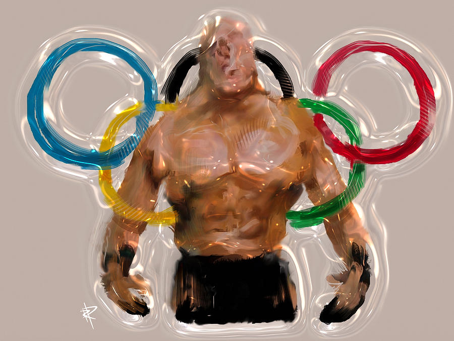 Olympic Rings Mixed Media by Russell Pierce
