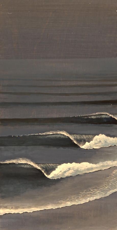 Wave Mixed Media - On a foggy day. by Tim Foley