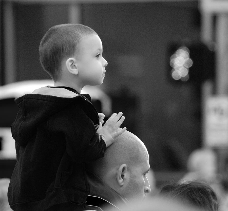 On Dads Shoulders Photograph by Eric Tressler