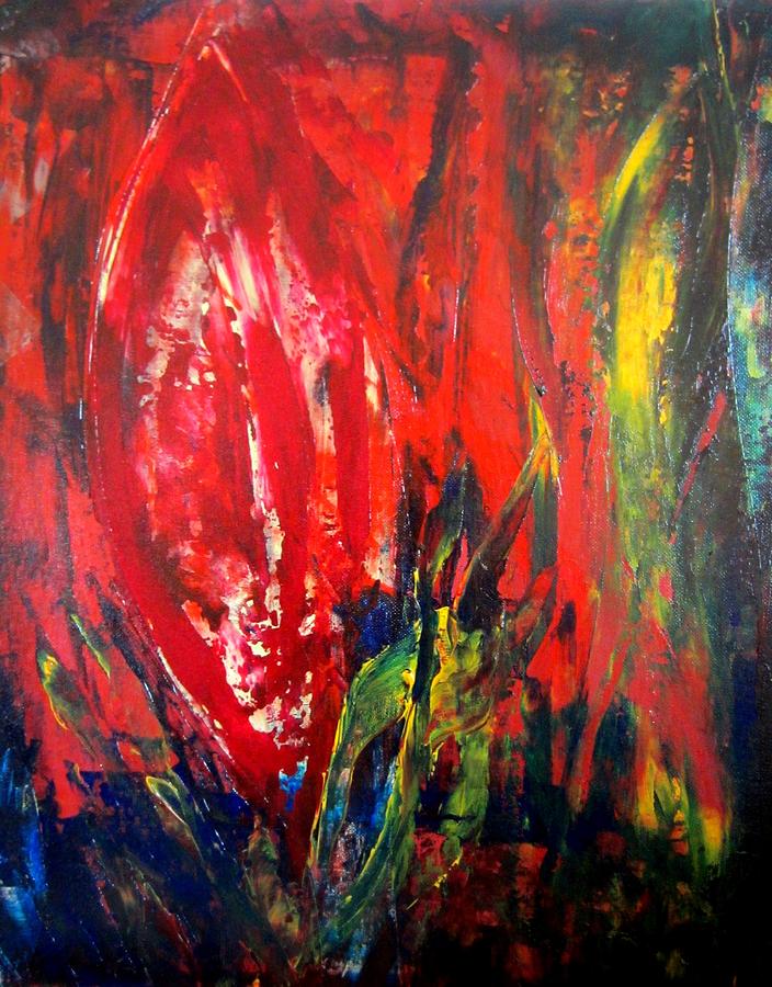 On Fire Mixed Media by Aimee Bruno