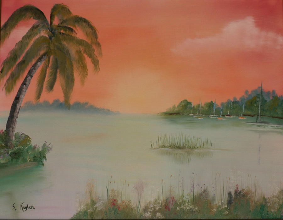 Sunset Painting - On Island Time by Scott Kugler