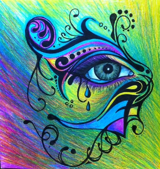 Eye Drawing - .....on the Inside by Cristy Crites