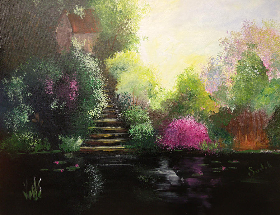 Spring Painting - On the Lake by Barbara Sudik
