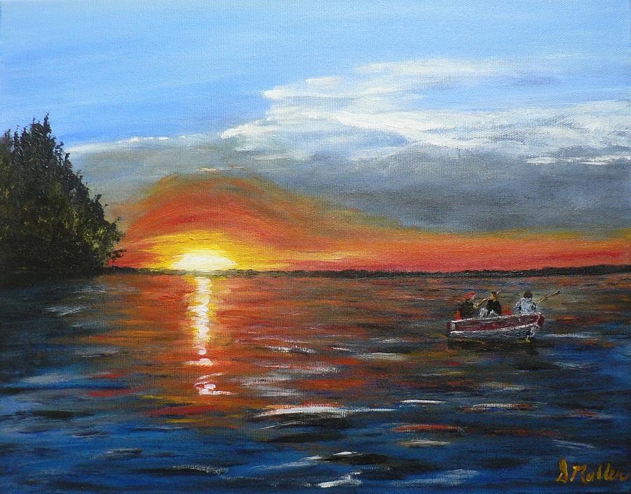 On the Lake Painting by Donna Muller