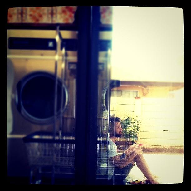 Laundromat Photograph - On The Outside by Allison Faulkner
